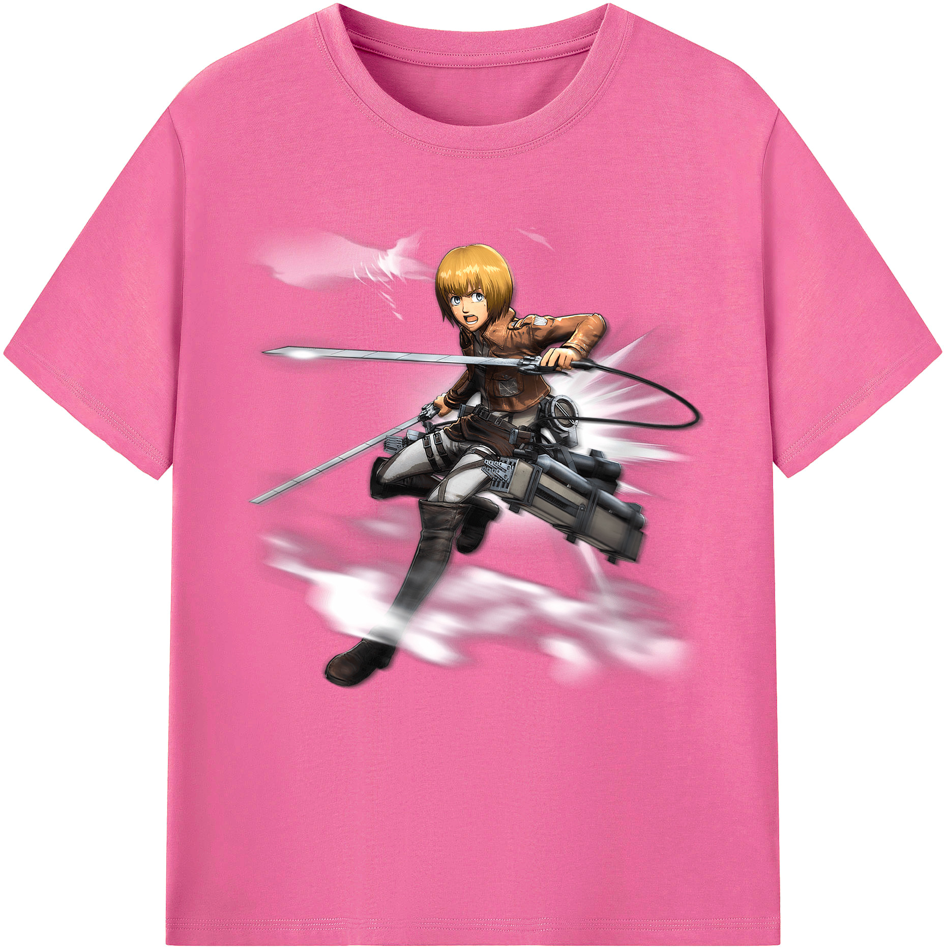 （画像用） 進撃の巨人 アルミン·アルレルト Attack on Titan Armin Arlert レディースカジュアルプリントTシャツ（綿100％）
